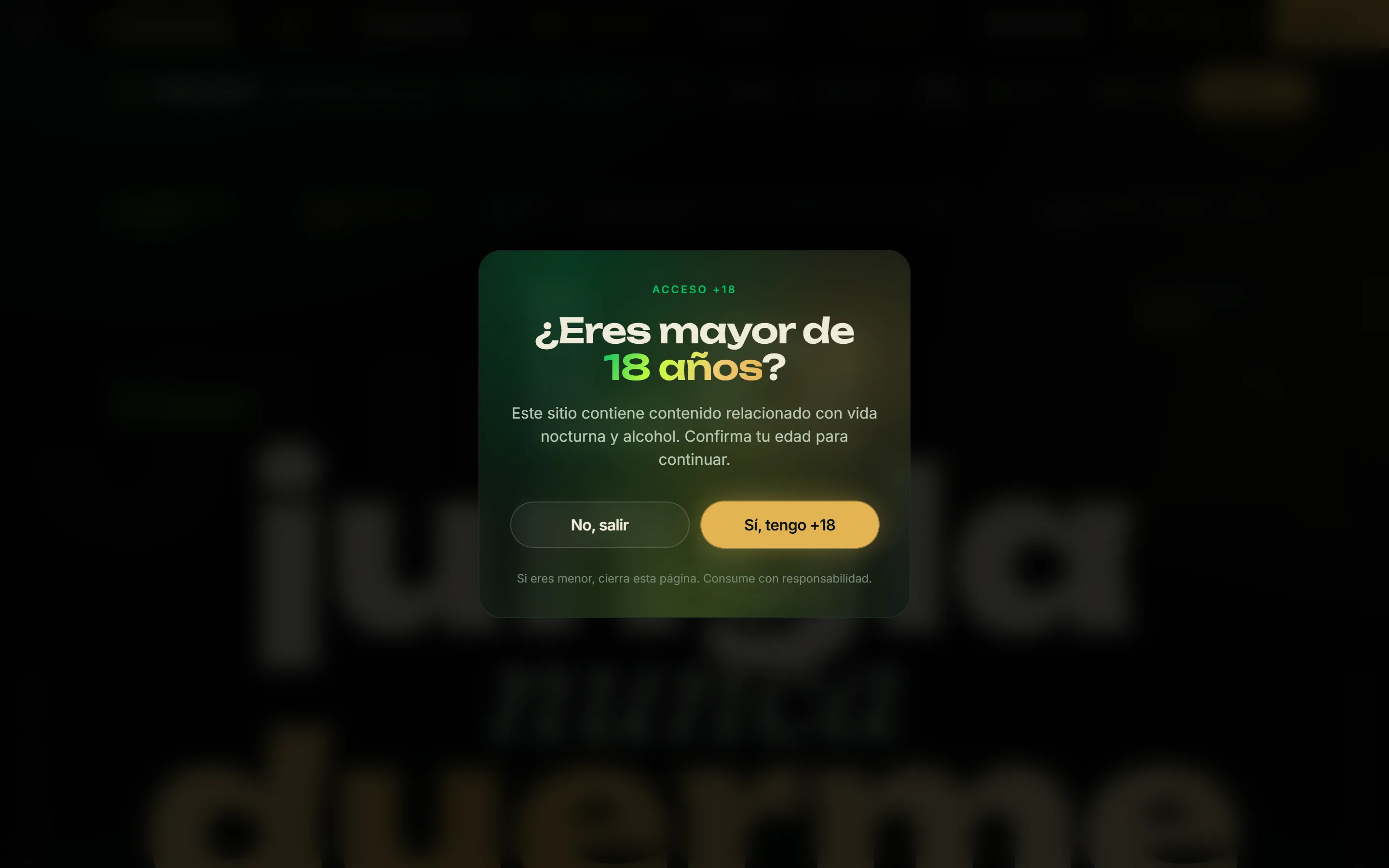 Captura del sitio web de Why Not Club